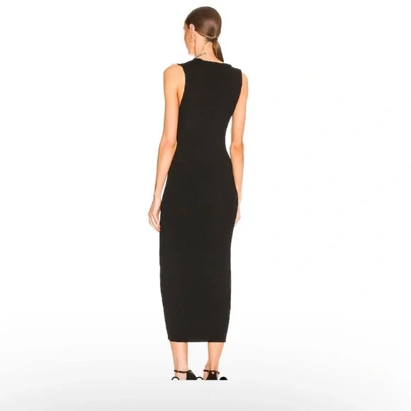 NEW Gauge81 Caesar black plunge neck midi dress small S - Picture 2 of 7